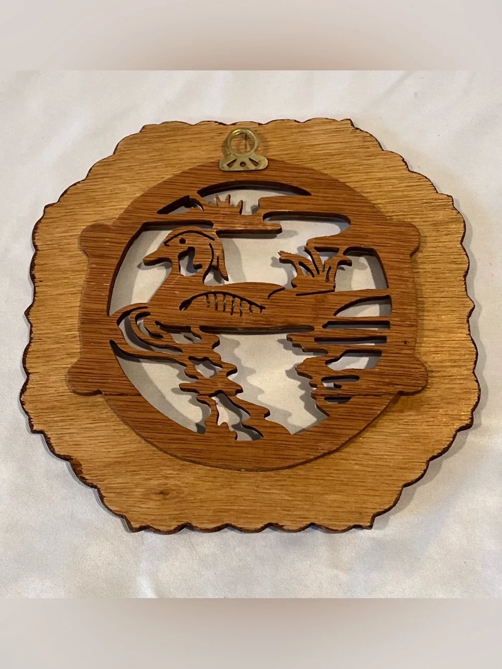 Handmade Wooden Loon Lake Wall Plaque Rustic Cabin Decor